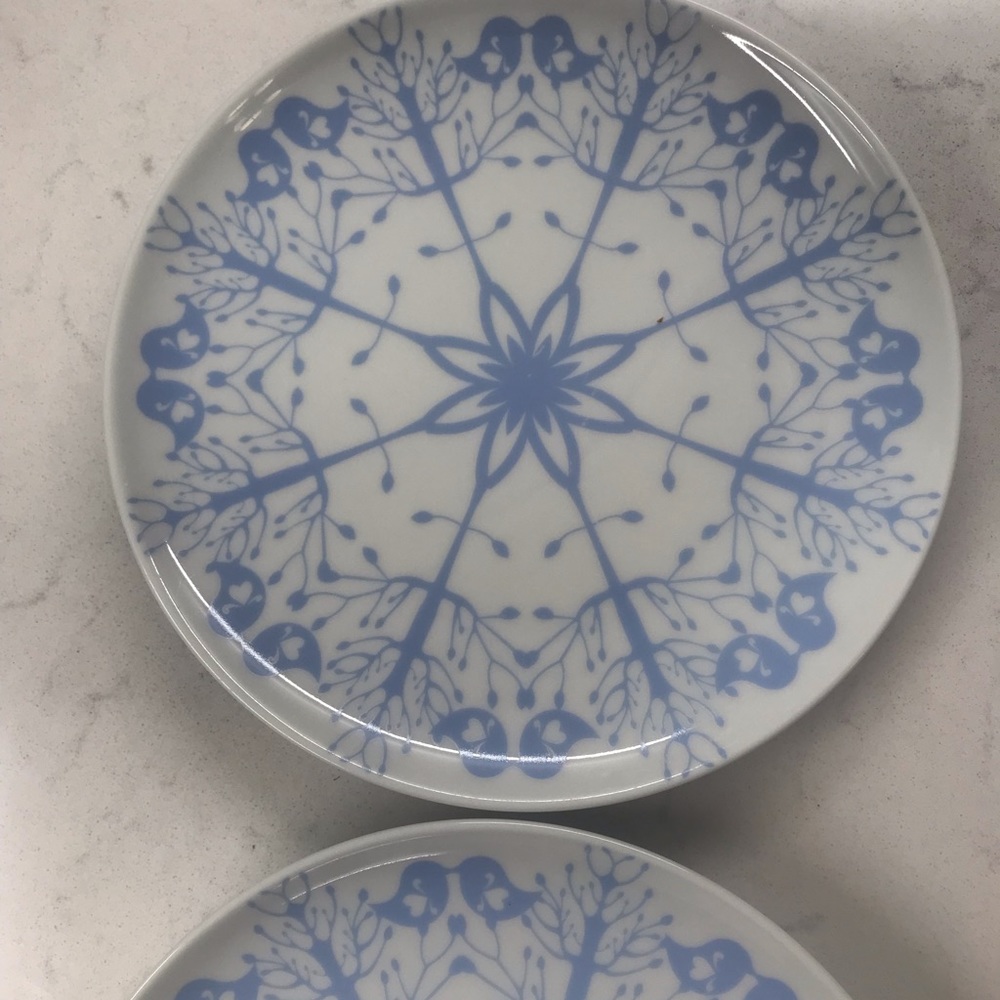 Love Birds Dessert Plates (a pair of two)
